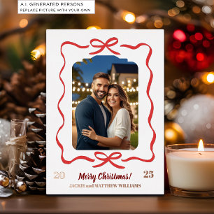1 Speciale Kerst Familie Foto Strik Folie Feestdagenkaart