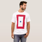 1-Star Blue Star Service Banner T-Shirt (Voorkant volledig)