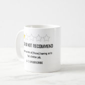1 Star Review Coworker Leaving Mug (Devant gauche)