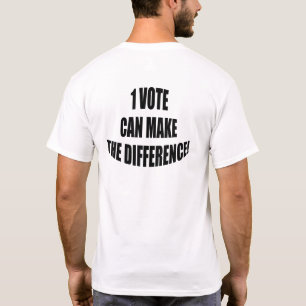 1 stem kan het verschil maken, verkiezingen t-shirt