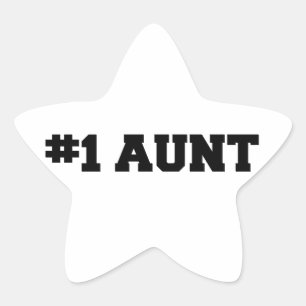 #1 Tante, #1 Tante, Nummer 1 Tante, Beste Tante Ster Sticker