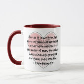 1 tasse de vers de bible de coeur de rose de 2:9 (Gauche)