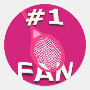 #1 Tennis Fan Stickers (roze racket)