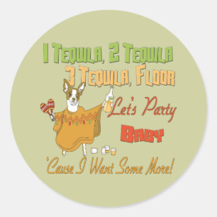 1 Tequila 2 Tequila 3 Tequila Floor Ronde Sticker