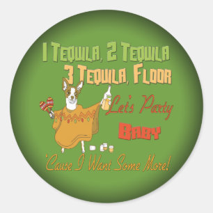 1 Tequila 2 Tequila 3 Tequila Floor Ronde Sticker
