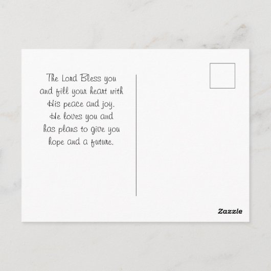 1 Thessaliërs 1:4 Hij heeft u Bijbel gekozen Briefkaart (Achterkant)