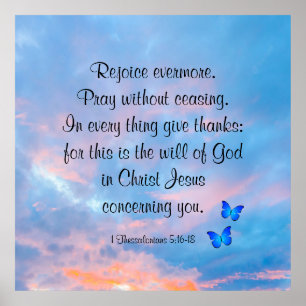 1 Thessaliërs 5:16-18 Poster