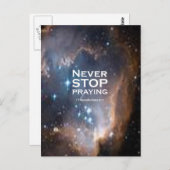 1 Thessaliërs 5:17 Briefkaart (Voorkant / Achterkant)