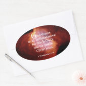 1 Thessaliërs 5:18 Ovale Sticker (Envelop)