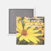 1 Thessaloniciens 5:16-18 Magnet de tournesol (Recto/Verso)