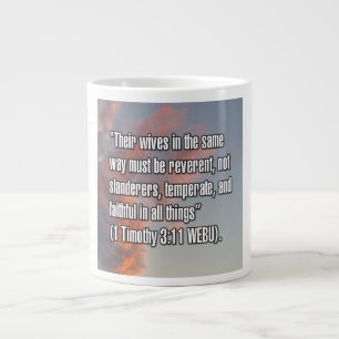 1 Timoteus 3:11 WEBU Mug Extra Grote Beker