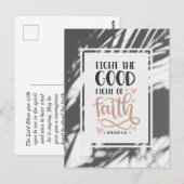 1 Timothy 6:12 Vecht de Goede Vecht van Vertrouwen Briefkaart (Voorkant / Achterkant)