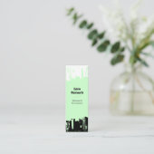 1 tot 1 naar beneden mini visitekaartje (Staand voorkant)