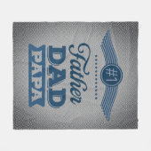 #1 Vader Fleece Deken (Voorkant (Horizontaal))