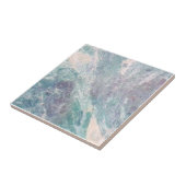 1 van 2 Blue Aqua White Lila Faux Granite Repro Tegeltje (Zijkant)