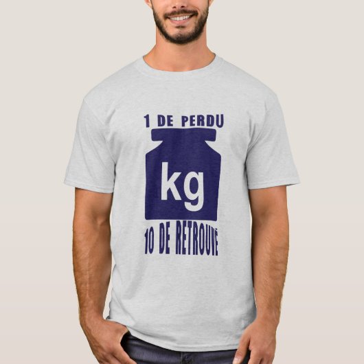 1 verlies 10 terugvinding gewicht kg t-shirt (Voorkant)