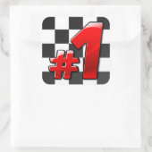 #1 VIERKANTE STICKER (Tas)