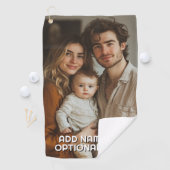 1 Volledige foto en eenvoudige Chunky Text Sjabloo Golfhanddoek (Insitu)