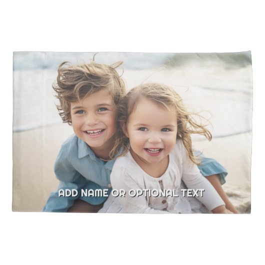 1 Volledige foto en tekst - horizontaal landschap Kussensloop (Achterkant)