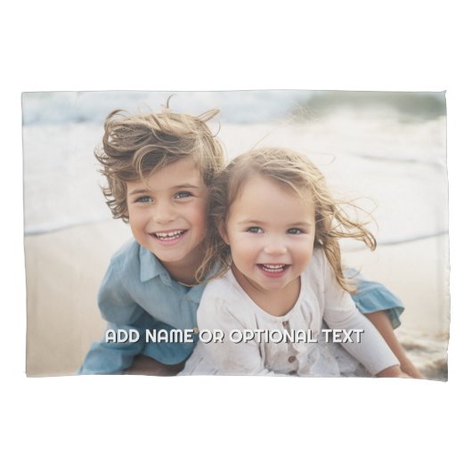 1 Volledige foto en tekst - horizontaal landschap Kussensloop (Voorkant)