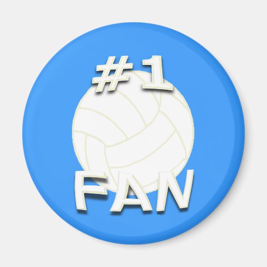 #1 Volleyball Fan Magnet Magneet (Voorkant)