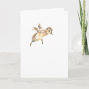 1) Vouwkaart - Hout Eend Kuiken - 5x7" blanco Kaart
