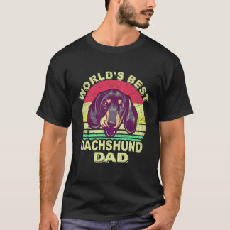1 Werelds Dachshund papa vintage T-shirt