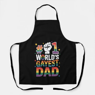 #1 Werelds Gayste Papa Funny Vaderdag LGBT Schort