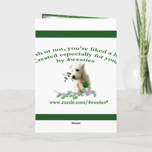 1. Westie Puppy nummer twee Spirituele boodschap Kaart (Achterkant)