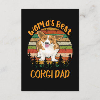 1 World's Best Corgi Dad Informatiekaartje
