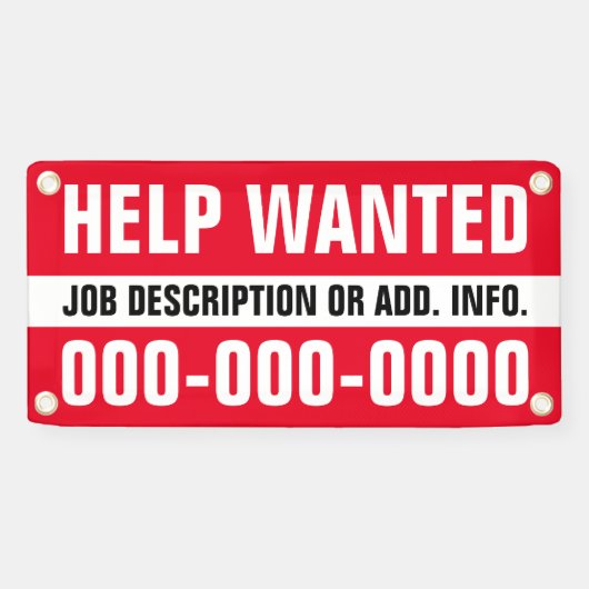 1' X 2' Help Gezochte banner (Horizontaal)