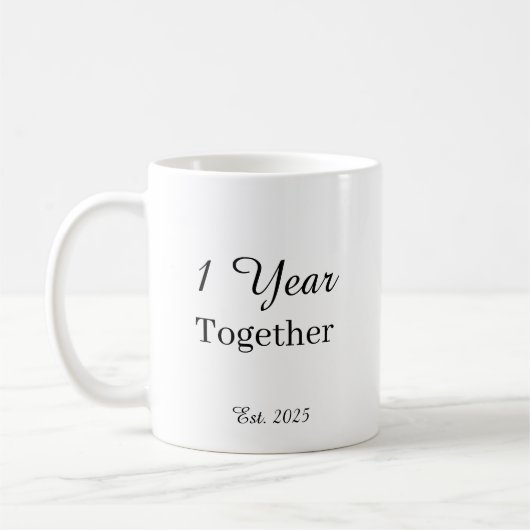 1 Year Anniversary Mug – First Wedding Anniversary (Gauche)