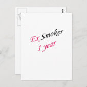 1 year ex-smoker briefkaart (Voorkant / Achterkant)