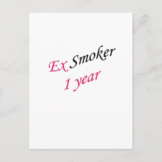 1 year ex-smoker briefkaart (Voorkant)