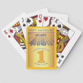 1 Year | Golden Ray 12 Step CUSTOM NAME Pokerkaarten (Achterkant)