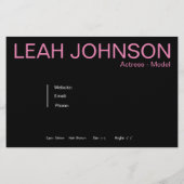 1 zijdelings geplaatste modelkopkaart flyer (Achterkant)