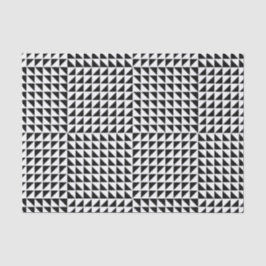 #1 zwarte & witte driehoek Patroon optische illusi Tissuepapier