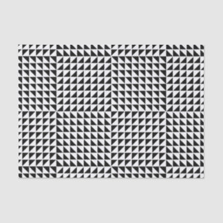 #1 zwarte & witte driehoek Patroon optische illusi Tissuepapier