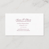 1A-Roos blush en gouden glitter agaat Visitekaartje (Achterkant)