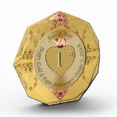 1e/50e bruiloft Jubileum fotoblok (Links)