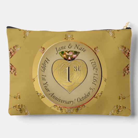 1e/50e bruiloft Jubileum Golden Etui (Achterkant)