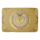 1e/50e trouwjubileum Goud Badmat (Voorkant)