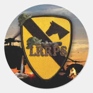 1e 7e cavalerie-aircav-leger LRRPS-patch Ronde Sticker