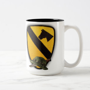 1e 7e cavalerie lrps recon air cav veterans vetera tweekleurige koffiemok