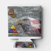 1e Armor Div Irak Combat Veteran Blikjeskoeler (Achterkant)