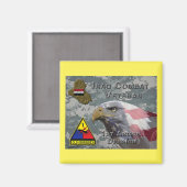 1e Armor Div Irak Combat Veteran Magneet (Voorkant / Achterkant)