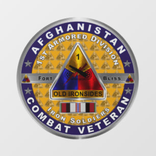 1e Armored Division Afghanistan Veteran Window Cl Raamsticker