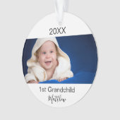 1e baby foto grootouders ornament (voorkant)