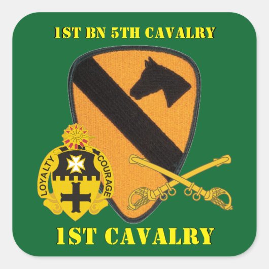 1E BATALJON 5E CAVALERIE 1E CAVALERIE STICKERS (Voorkant)
