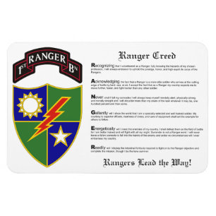 1e bataljon - 75e Ranger Regiment Magnet 4x6 Magneet